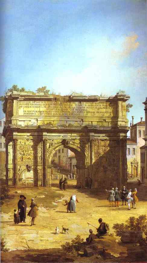 Arch of Emperor Septimus Severus by Kanaletto
