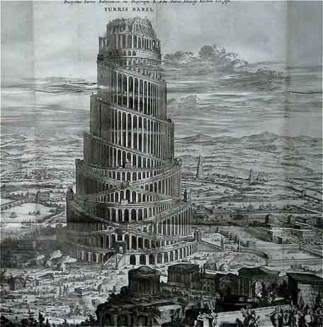 Babel Turris by Athanasius Kircher
